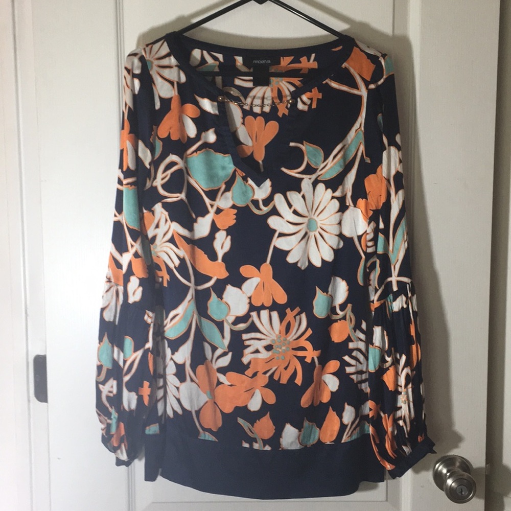 Arden B Silky Top with Bell Sleeves